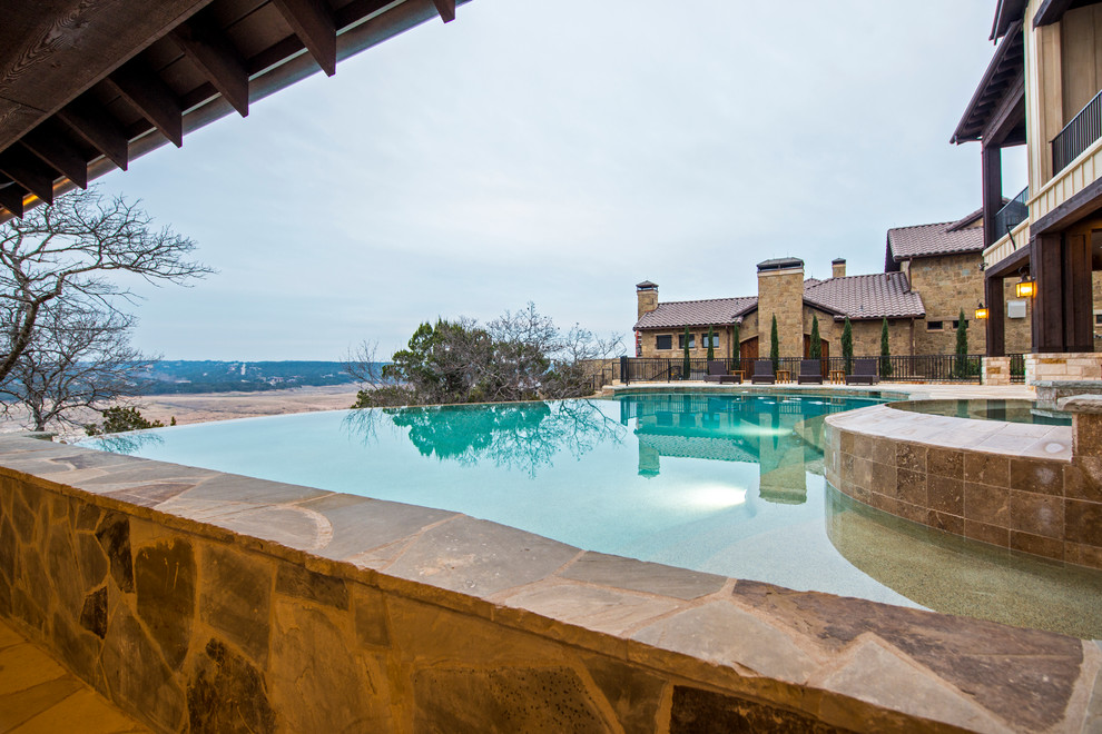 Pool - rustic pool idea in Austin