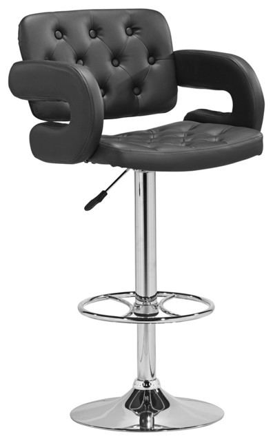 Zuo Victory Adjustable Black Bar Stool or Counter Stool