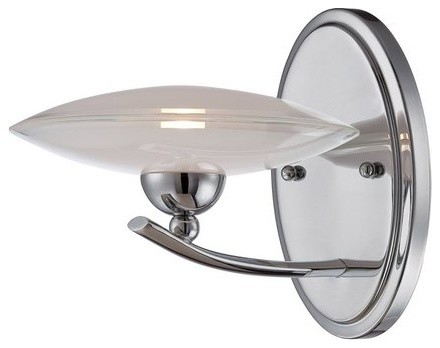 Wall Lamp, Chrome/Frost Glass Shade, Type Jcd/G9 40W