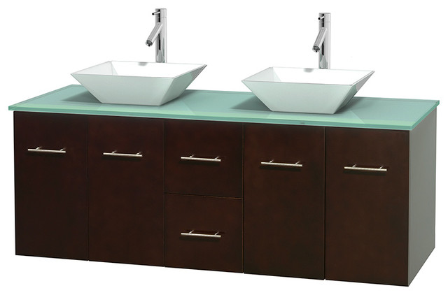 20 Green Glass Top Bathroom Vanity