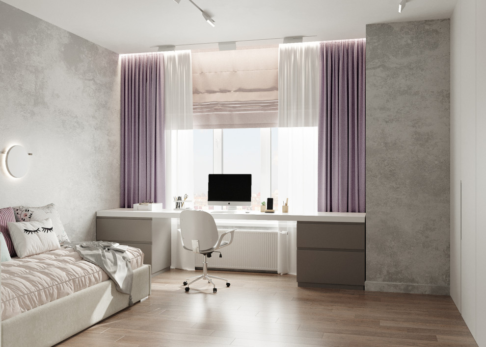 Трехкомнатная квартира для семьи из 4 человек с монохромным интерьером