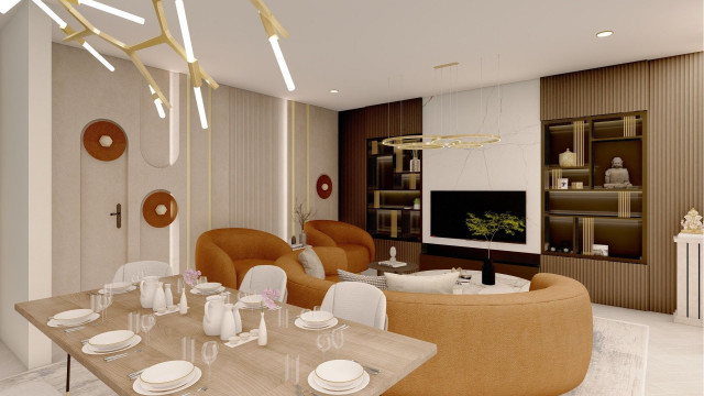 Platinum Horizon in Mayfair moderne-dagligstue