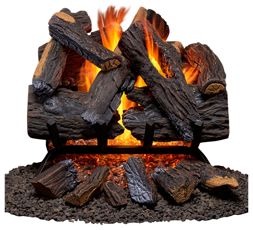 Duluth Vented Natural Gas Fireplace Log Set, 18" 45,000 BTU