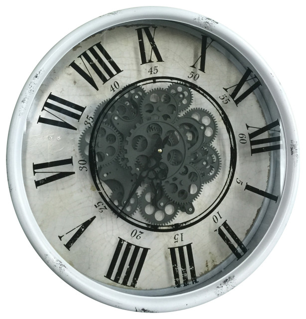 Vintage Gear Wall Clock Industrial Wall Clocks by R16 HOME Houzz