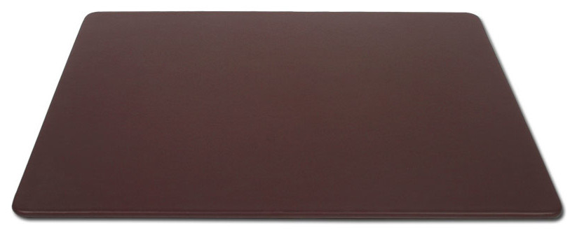 P3419 Chocolate Brown Leather 24"x19" Desk Mat Without Rails
