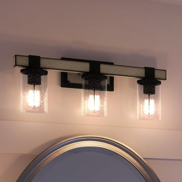 View of Luxury Industrial Bath Light, Olde Iron, UEX2612 - Farmhouse - Bathroom ...