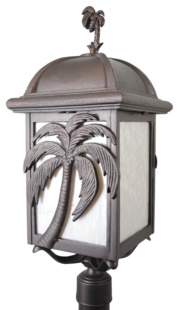 Americana Palm Tree Post Mount, White