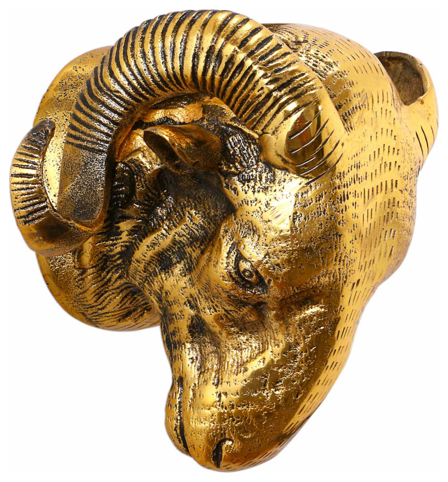 Ram Head Wall Decor Southwestern Decorative Objects And Figurines