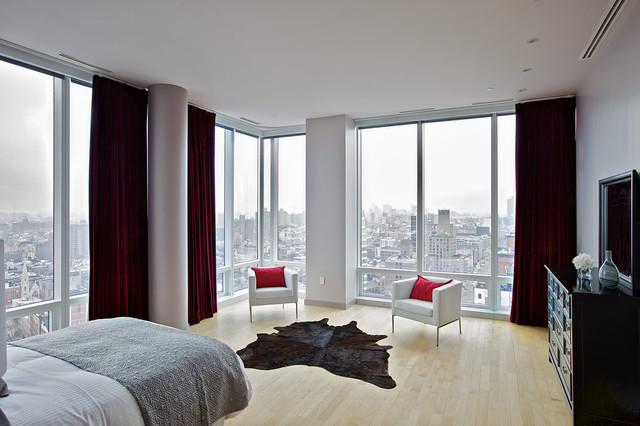 chelsea duplex penthouse master bedroom - contemporary - bedroom