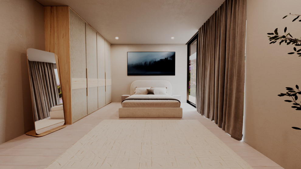 Bedroom in white tones