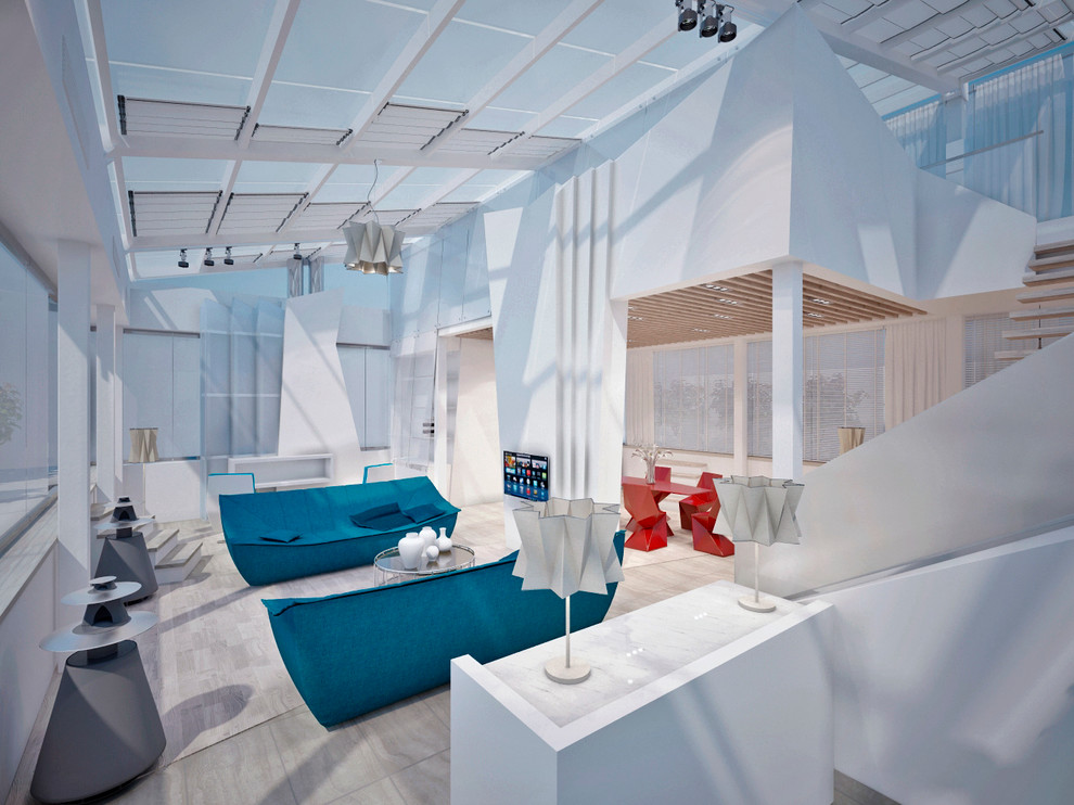 Проект 79 - Интерьер двухуровневой квартиры (9 вариант)