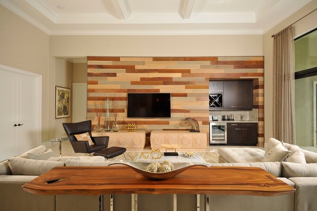 FriendlyWall Wood Paneling - Contemporary - Living Room ...