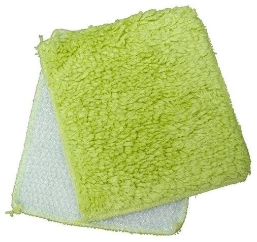 lime green and grey towels