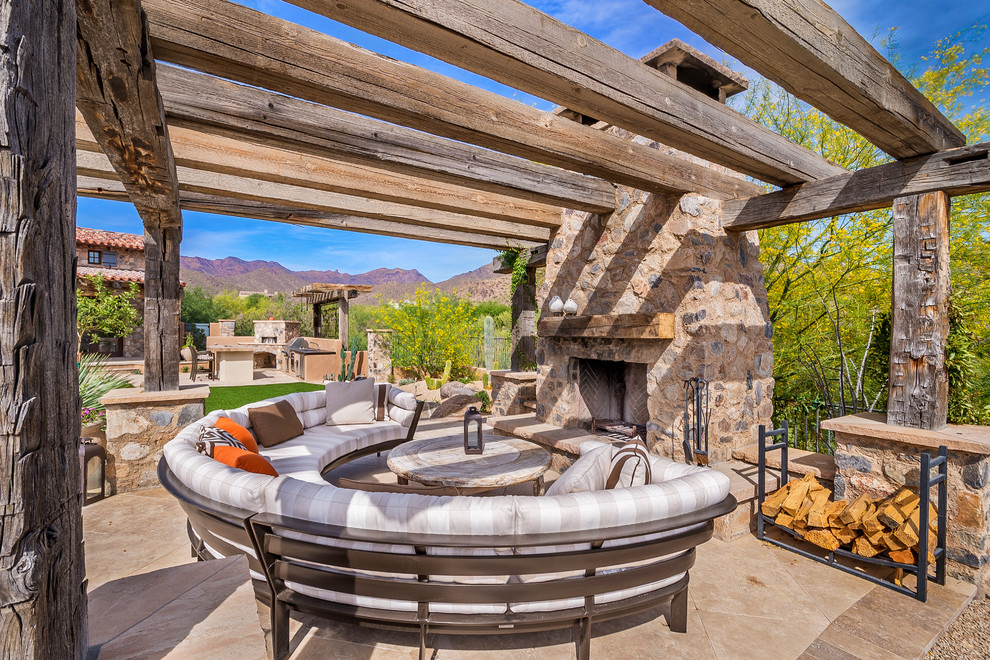 Mountain style pool photo in Phoenix