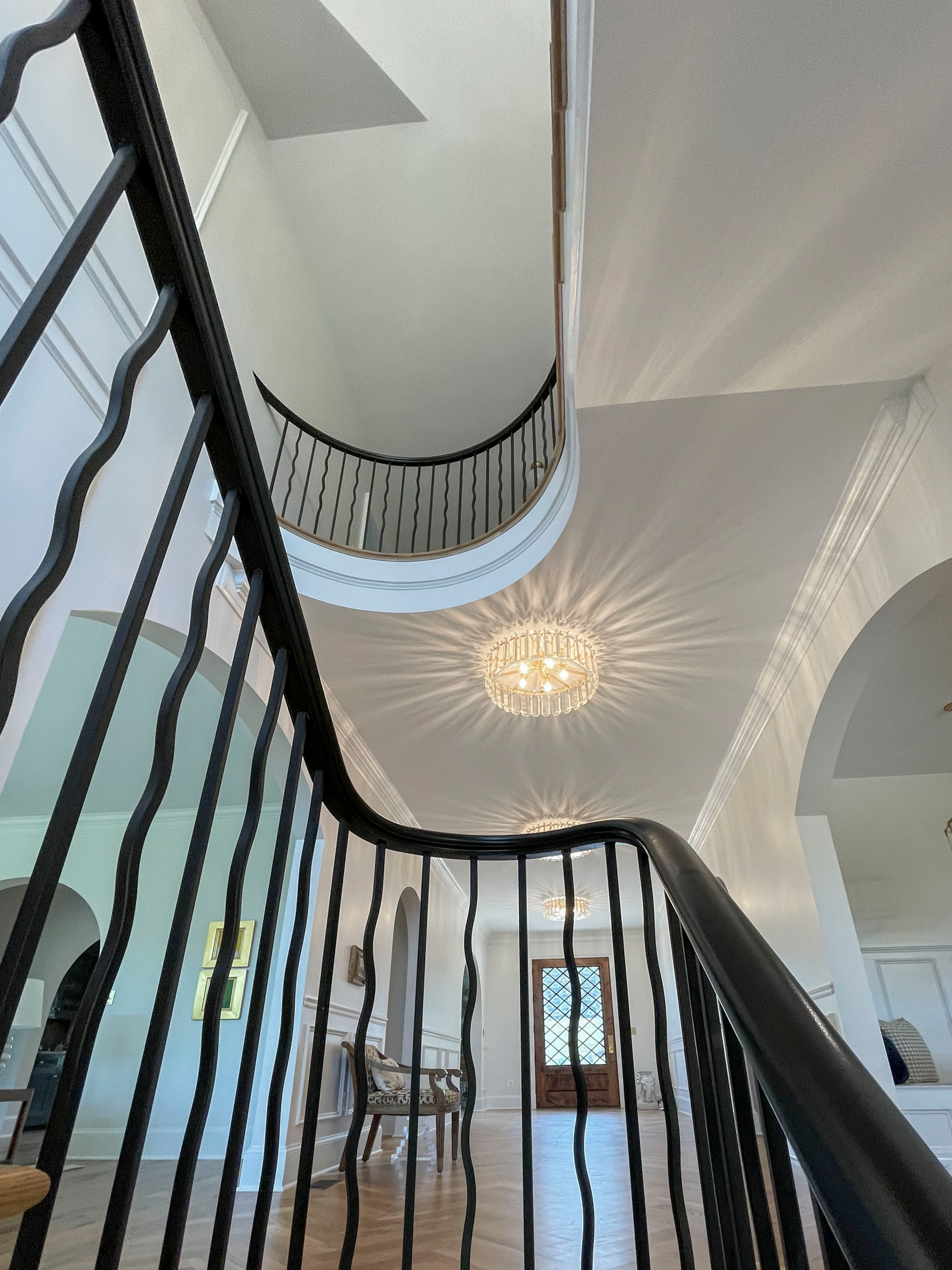 106_Modern Balustrade System Meets Traditional Winding Stairs, Aldie VA  20105