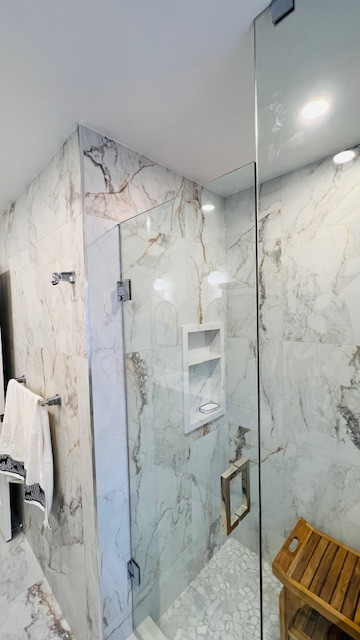 Before, during & after 3 piece washroom remdelling in Meadowvalle
