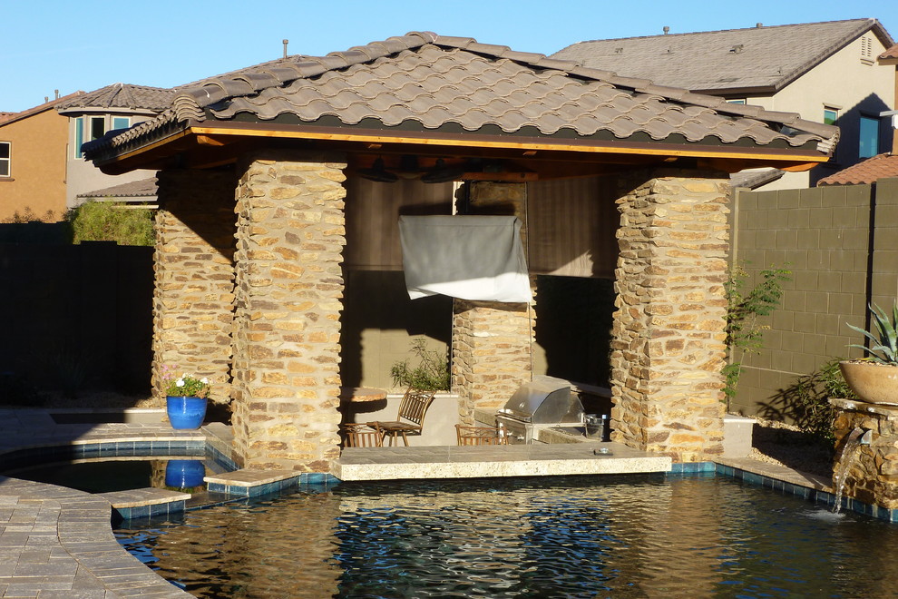 Transitional pool photo in Phoenix