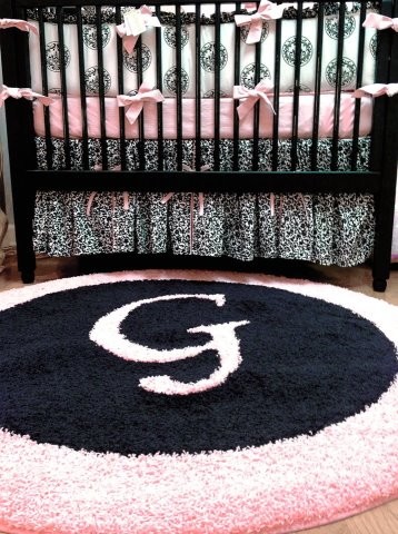 Custom Initial Monogram Rugs modern-kinderzimmer