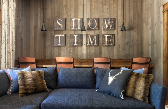 Fallen Leaf rustic-home-cinema