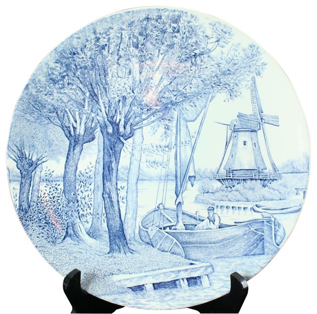 Blue And White Plates consigned 1950 plate boch delfts blue white delft - asian Blue And White Plates consigned 1950 plate boch delfts blue white delft - asian