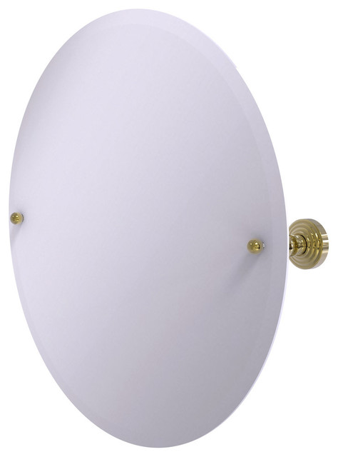 Frameless Round Tilt Mirror With Beveled Edge Traditional Tilt Mirror With Beveled Edge