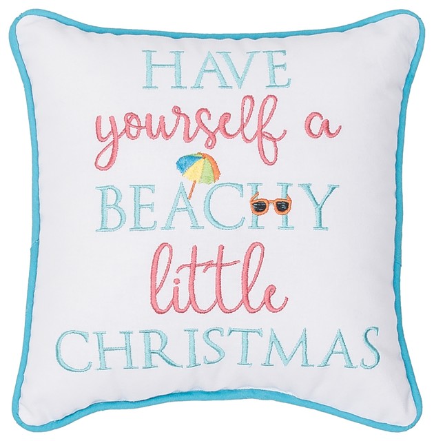 Have Yourself A Beachy Little Christmas Holiday Accent Pillow