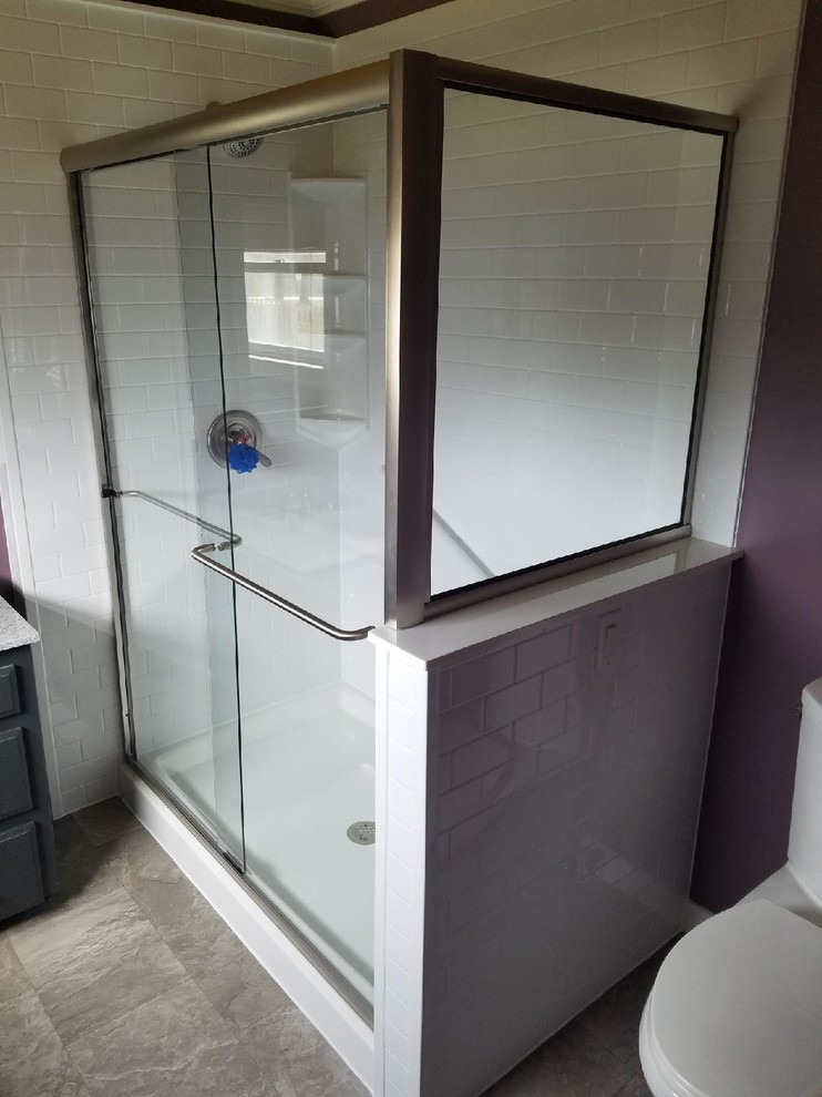 Example of a large master bathroom design