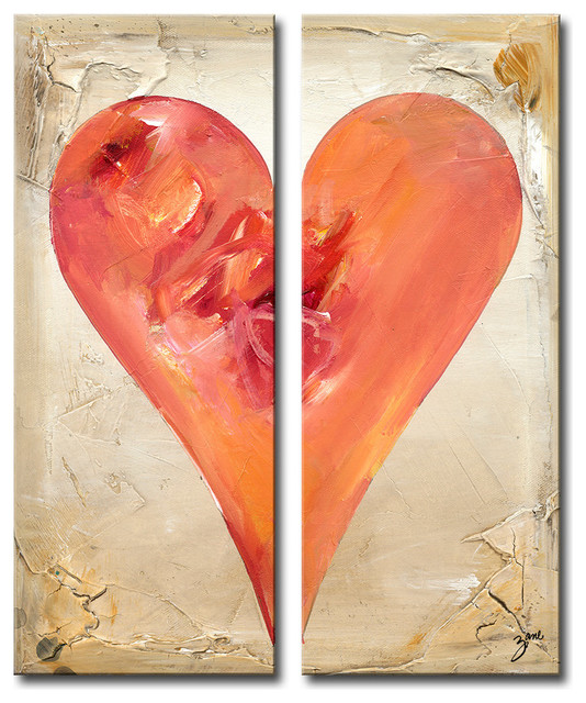 Heartwork "Kayle" 2Piece Canvas Art Set, 12"x30" Contemporary Prints And Posters by