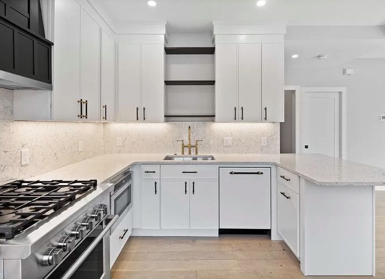 Inspiration for a transitional kitchen remodel in Boston