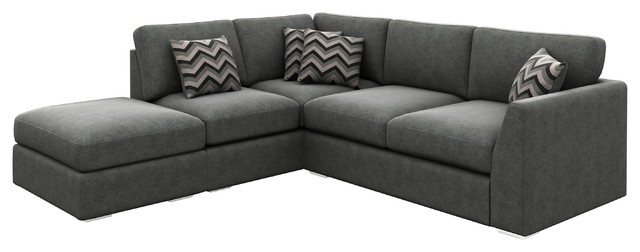 London Corner Sofa, Graphite, Left Facing