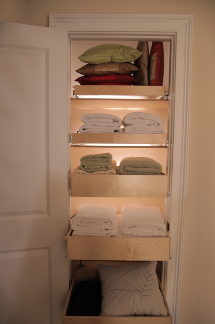 Linen Closet Pull Out Shelves