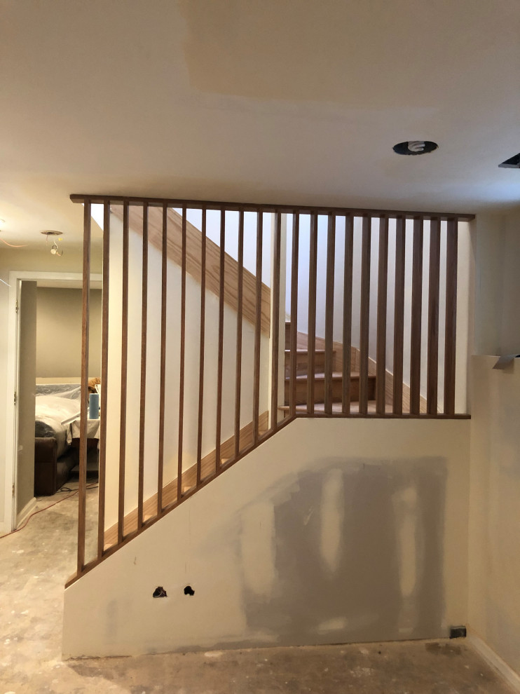 Room Divider, Stair Partition and Oak Stair Treads Craftsman