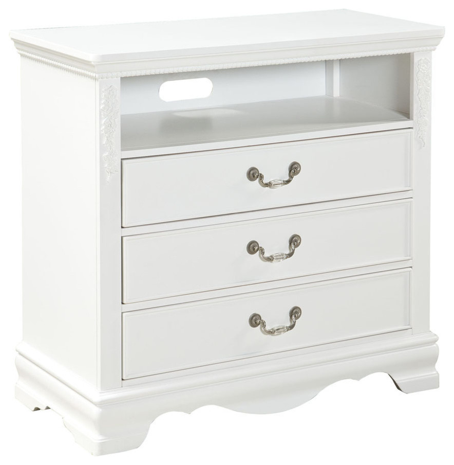 Standard Furniture Jessica 3-Drawer Kids' Entertainment Console in White