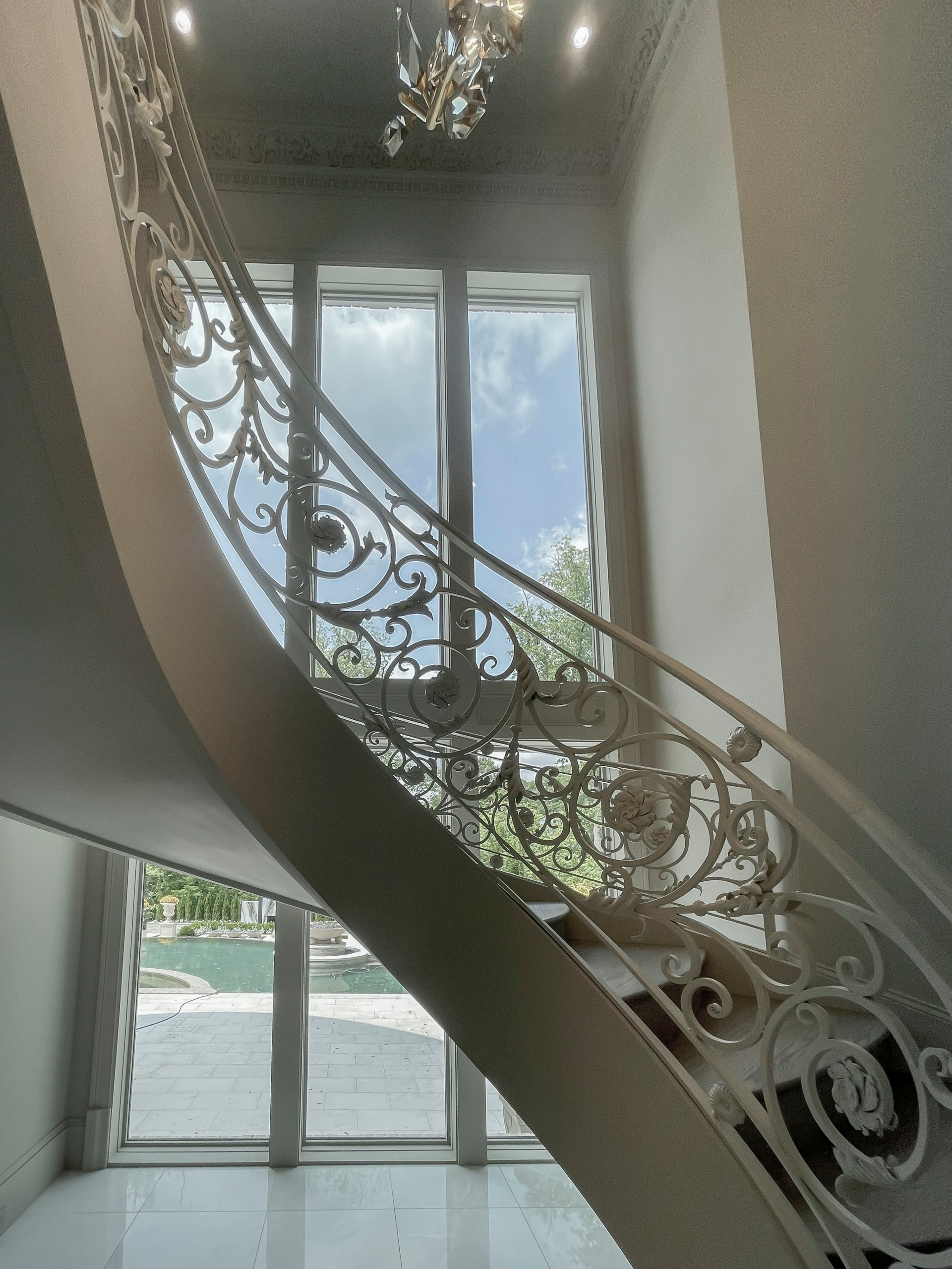 104_Curved Staircases in 18th Century French Inspired Mansion, Mclean VA 22101
