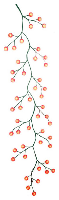 Kurt S. Adler 9-Foot Red, Green & Gold Twisted Bead Christmas Garland - Plastic Holiday Decor