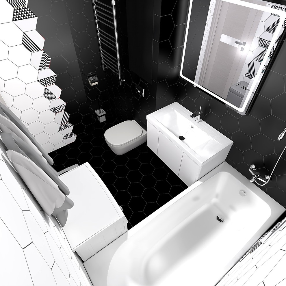 Черно-белая ванна