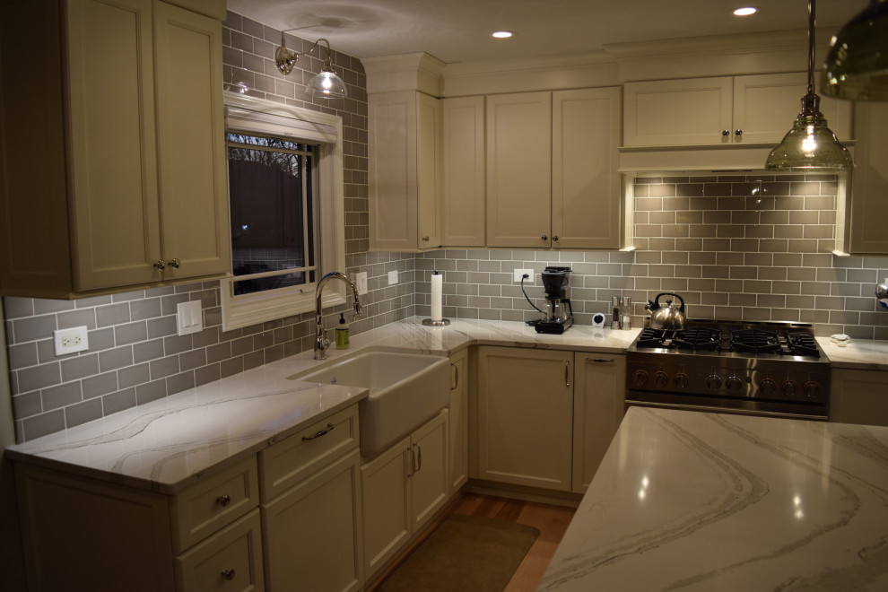 Transitional home design photo in Chicago