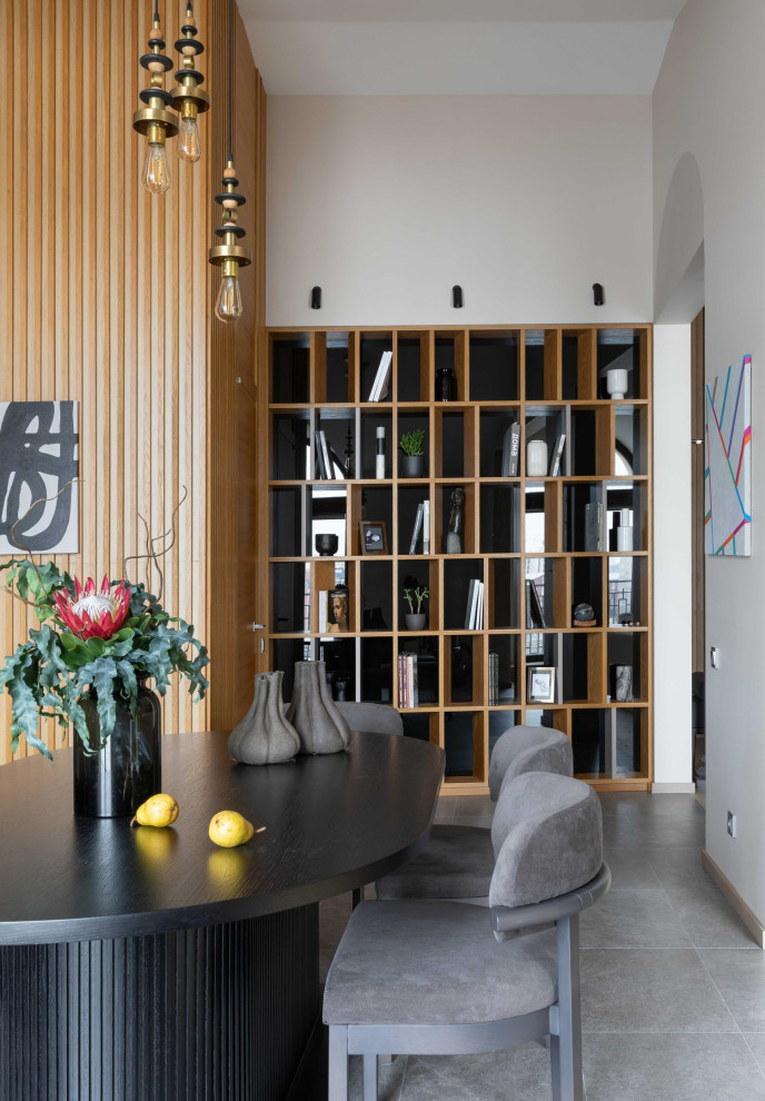 Проект студии Mr.D.Sign  - интерьер квартиры в мансарде современного дома