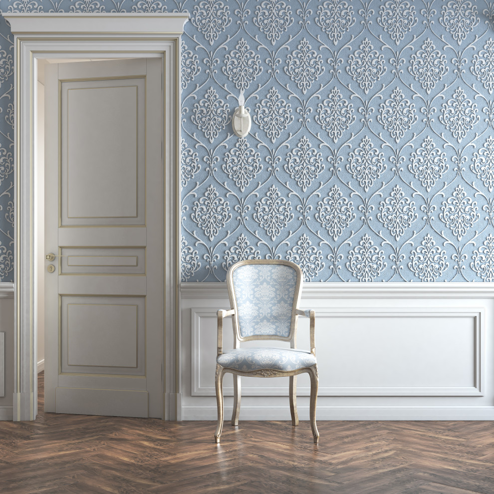 Гипсовые обои Wallcrusta в интерьере