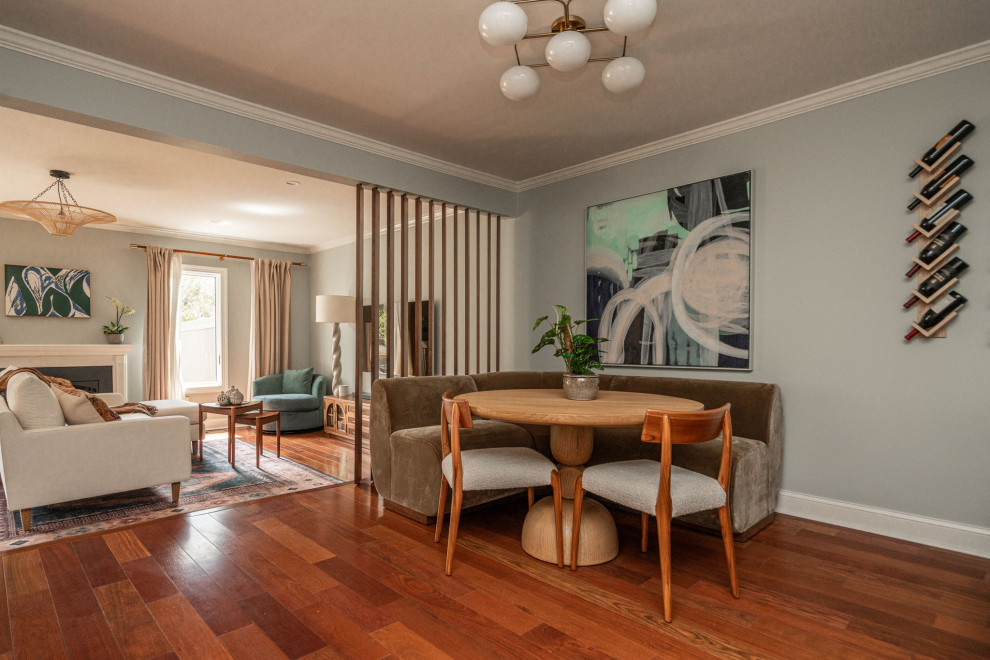 Boho Bachelor Daddy Pad - Bryn Mawr - A boho home perfect for the single father of two girls. It's filled with vibrancy, pops of pink in every room. You wouldn't guess that it was a bachelor pad! Wallpapers galore, mixed wood tones throughout, eclectic vibes.