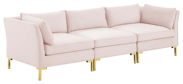 Ardent Performance Velvet Sofa, Pink