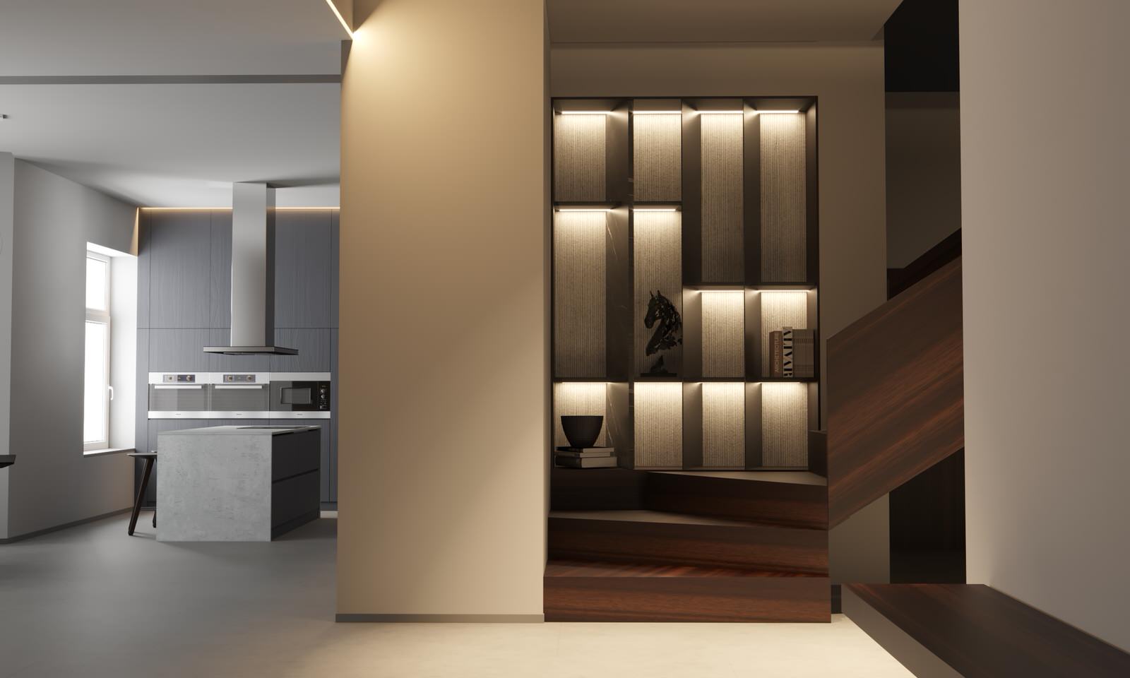 современный интерьер загородного дома