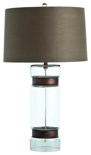 Garrison Clear One Light Cylinder Table Lamp