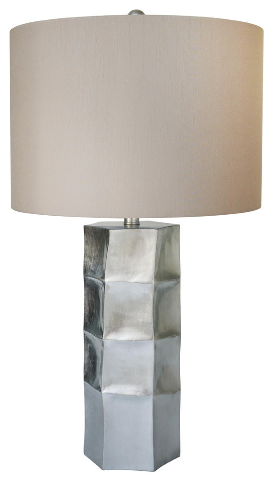 Polyresin Table Lamp In Gold Leaf Finish Transitional Table Lamps