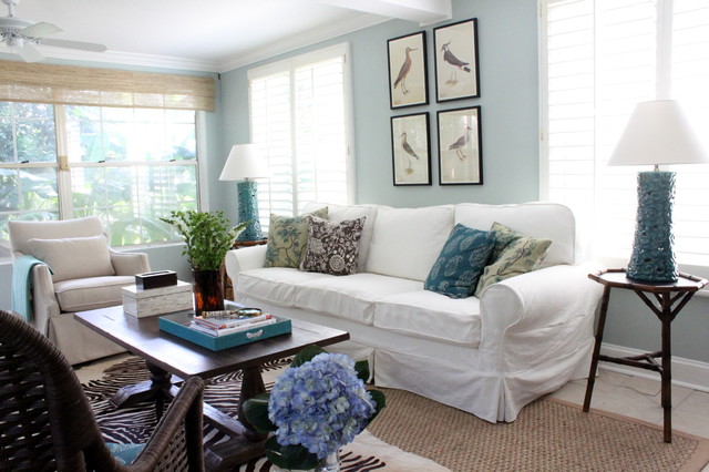 Light And Bright Sunroom Coastal Living Room