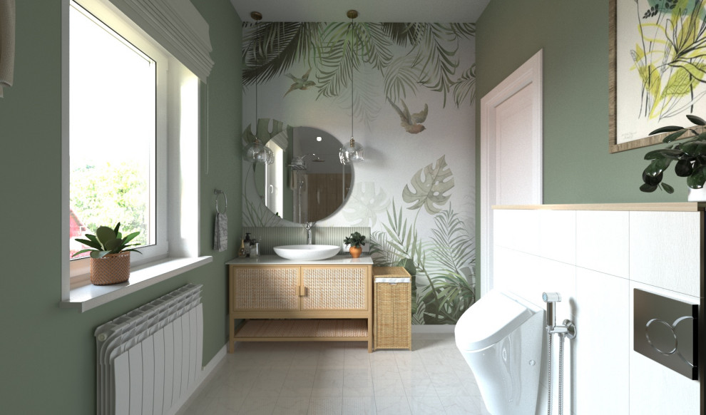 Санузел с мансардной крышей