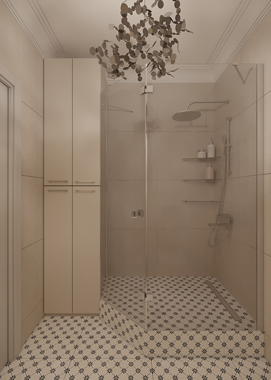 Санузел в стиле современной классики