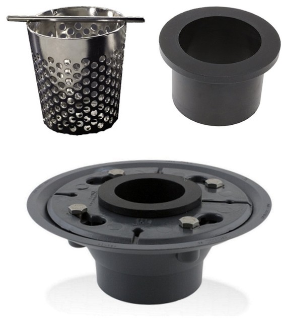 2 Inch Shower Drain Base for Linear Drains and Square Drains With Hair