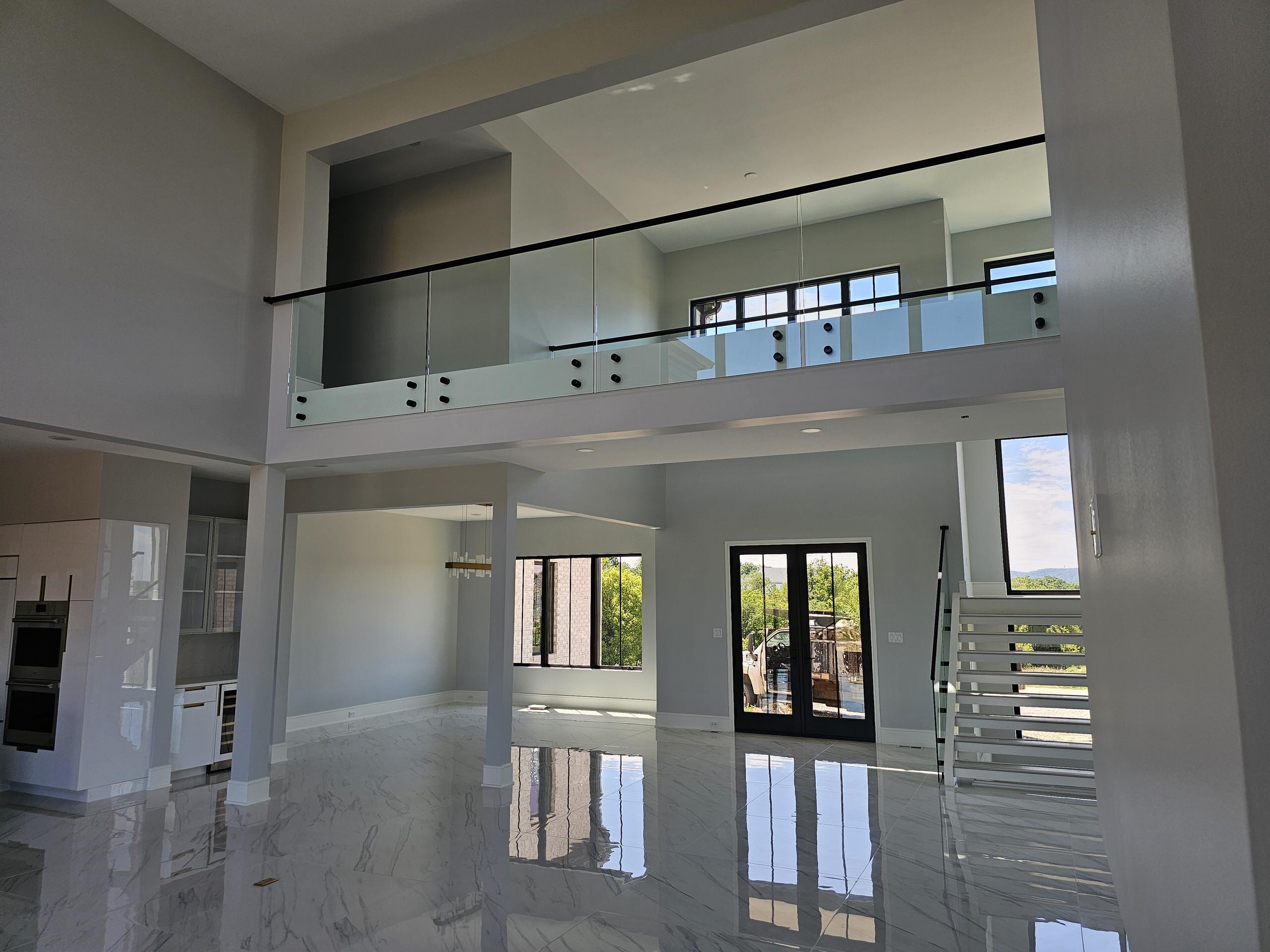 125_Modern Open Rise Stair with Glass Balustrade, Aldie, VA 20105