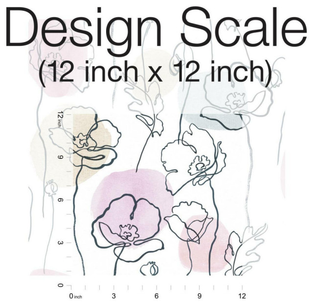 Modern Poppy Peel & Stick Wallpaper - Contemporary - Wall Decals - by ...